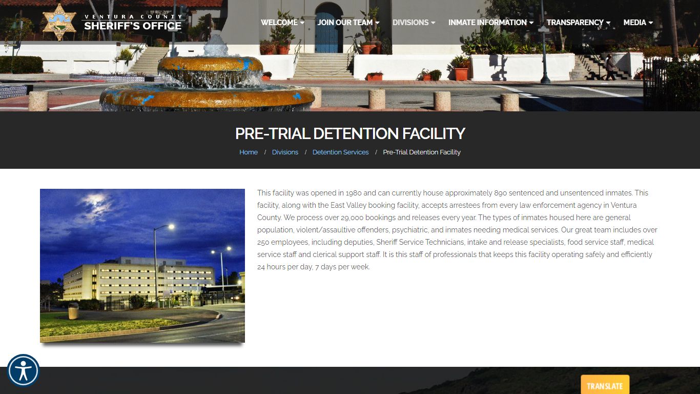 Pre-Trial Detention Facility - Ventura County Sheriff's Office
